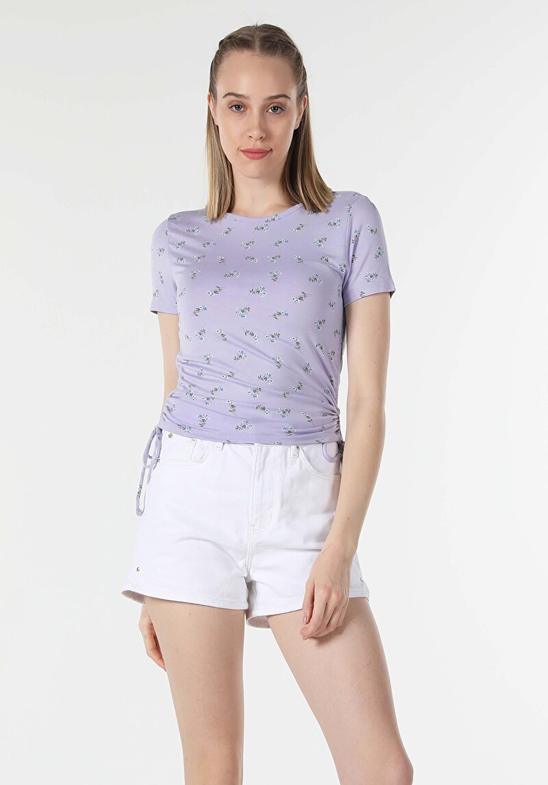 Показати інформацію про Футболка З Коротким Рукавом Жіноча Фіолетова  Cl1058124