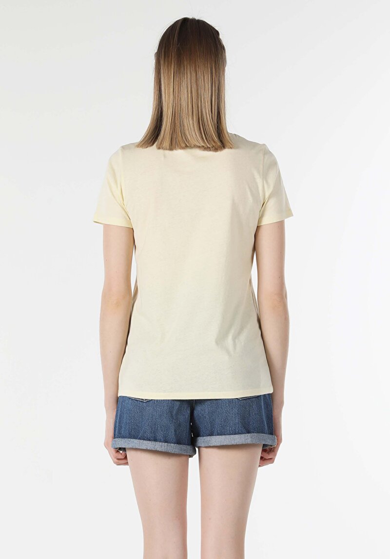 Показати інформацію про Футболка З Коротким Рукавом Жіноча Жовта  Cl1058482