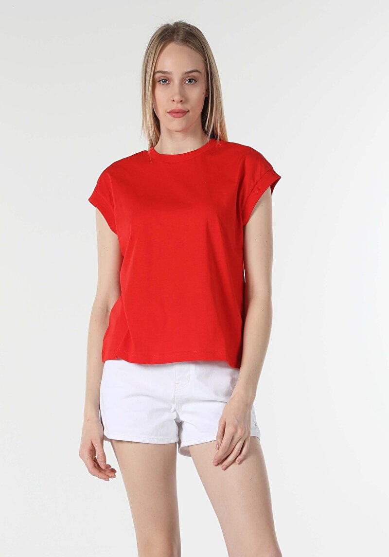 Показати інформацію про Футболка З Коротким Рукавом Жіноча Червона  Cl1058942
