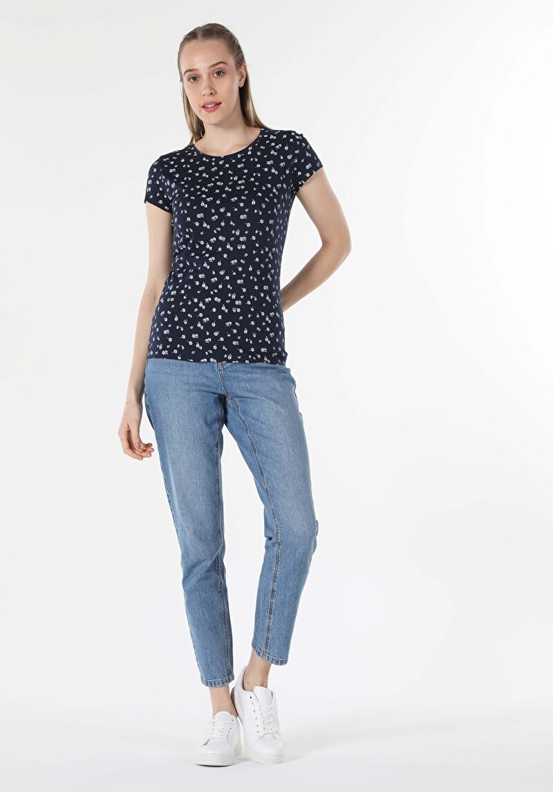 Зображення Футболка З Коротким Рукавом Жіноча Синя  Cl1058499