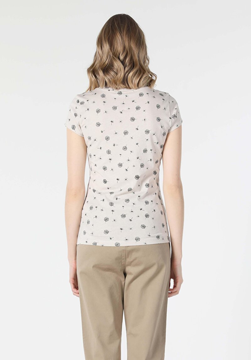 Показати інформацію про Футболка З Коротким Рукавом Жіноча Бежева  Cl1058498