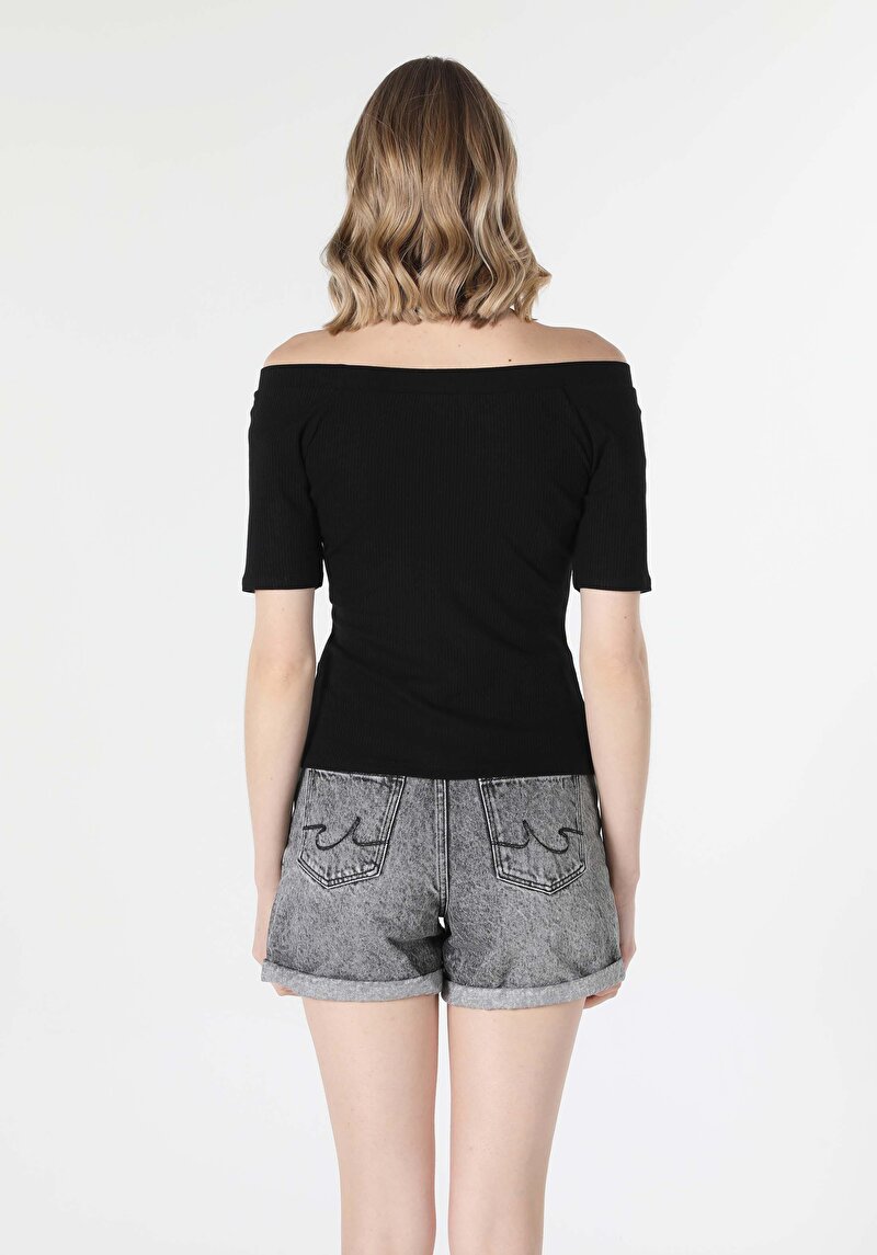 Показати інформацію про Футболка З Коротким Рукавом Жіноча Чорна  Cl1059300