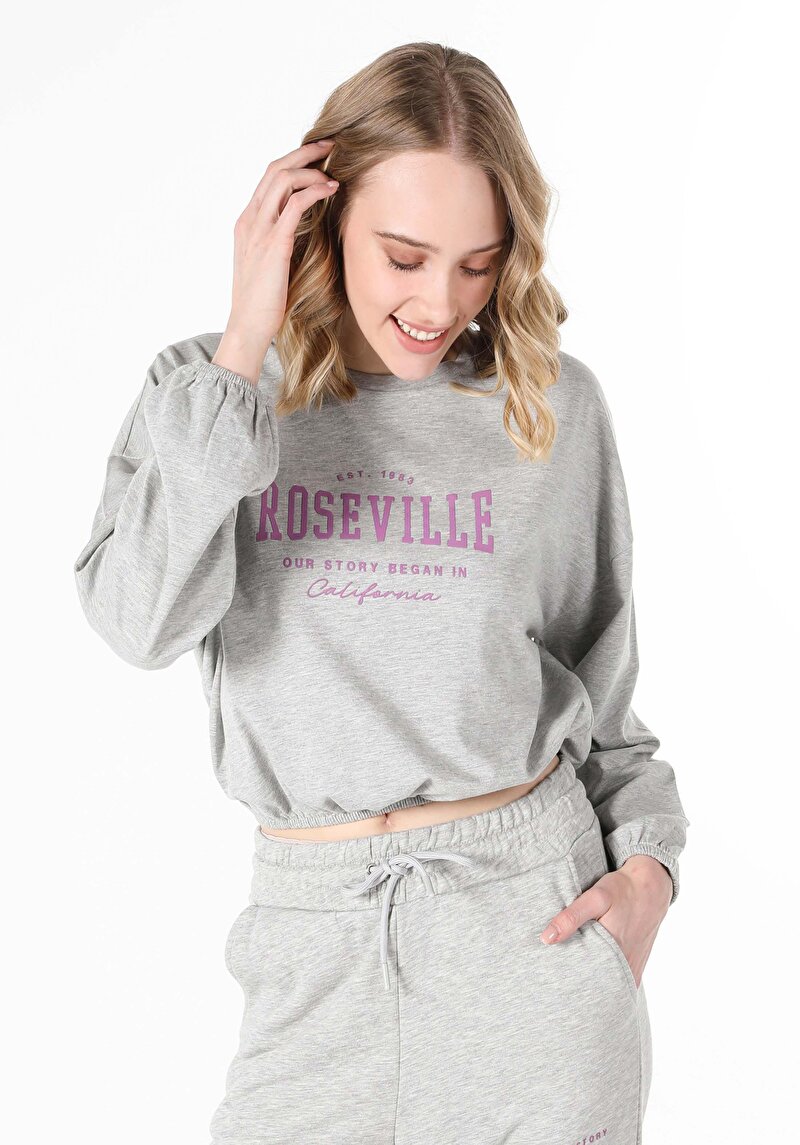 Показати інформацію про Футболка З Довгим Рукавом Жіноча Сіра  Cl1058513