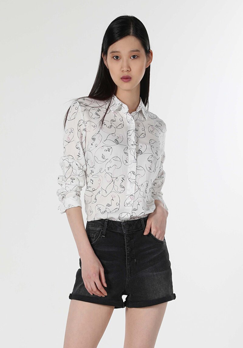 Зображення Сорочка З Довгим Рукавом Жіноча Біла  Cl1057281