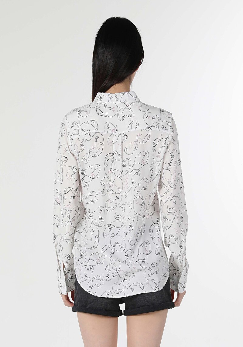 Показати інформацію про Сорочка З Довгим Рукавом Жіноча Біла  Cl1057281