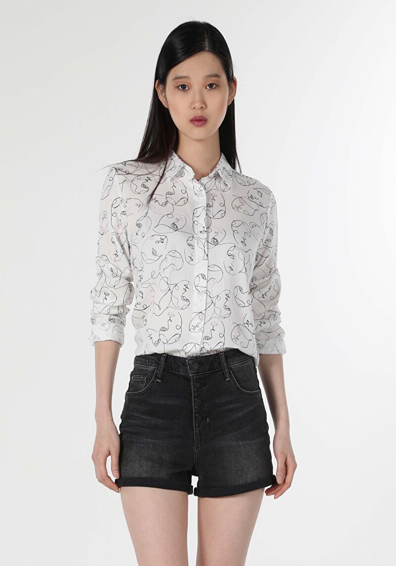 Показати інформацію про Сорочка З Довгим Рукавом Жіноча Біла  Cl1057281