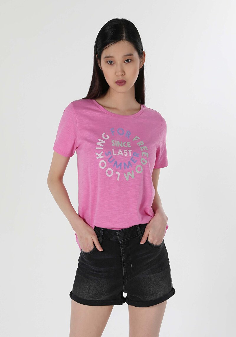 Зображення Футболка З Коротким Рукавом Жіноча Рожева  Cl1059018