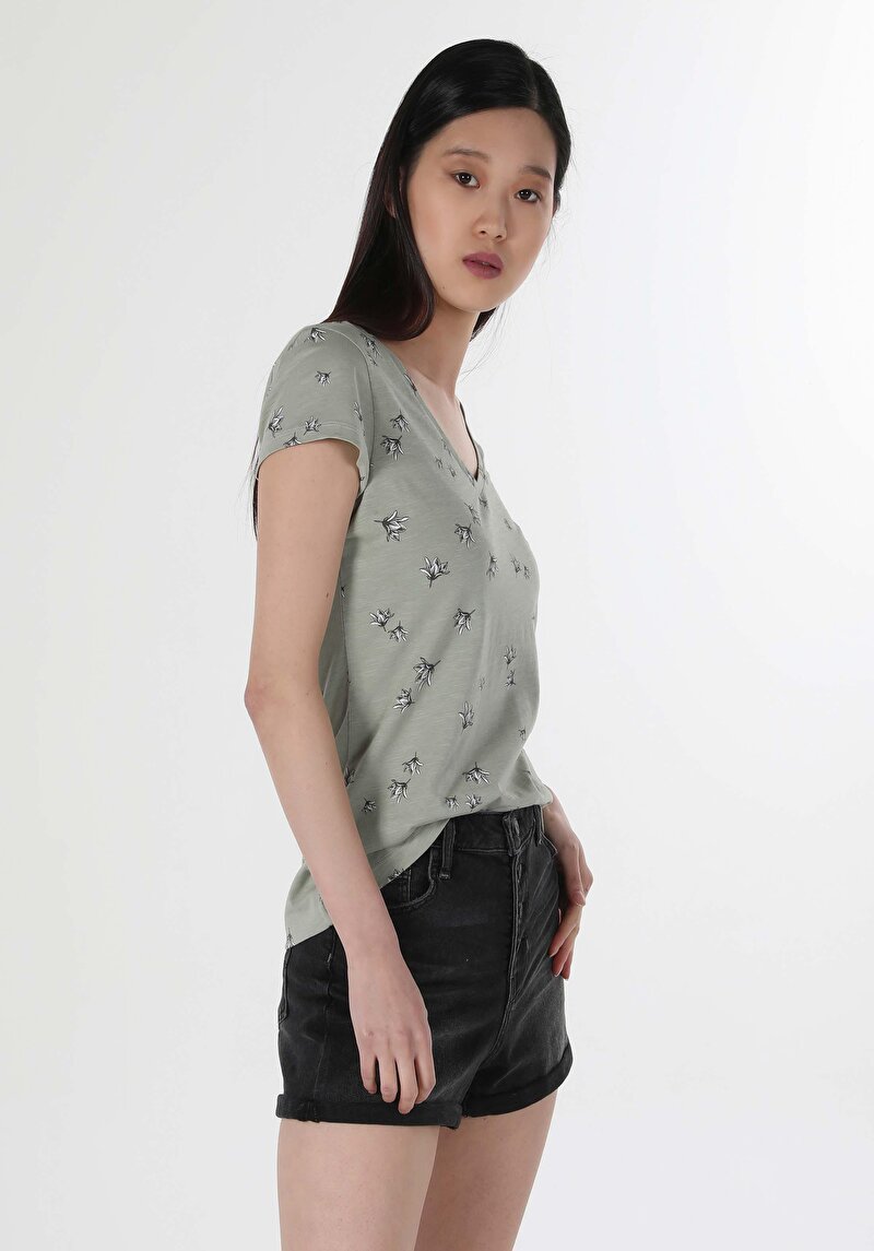 Показати інформацію про Футболка З Коротким Рукавом Жіноча Зелена  Cl1059030