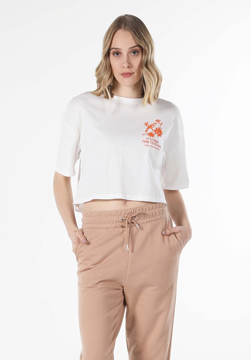 Показати інформацію про Футболка З Коротким Рукавом Жіноча Біла  Cl1059002