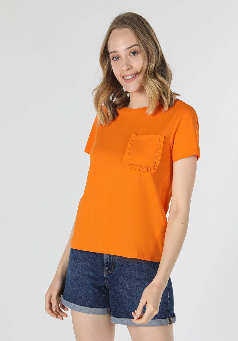 Зображення Футболка З Коротким Рукавом Жіноча Помаранчева  Cl1059126