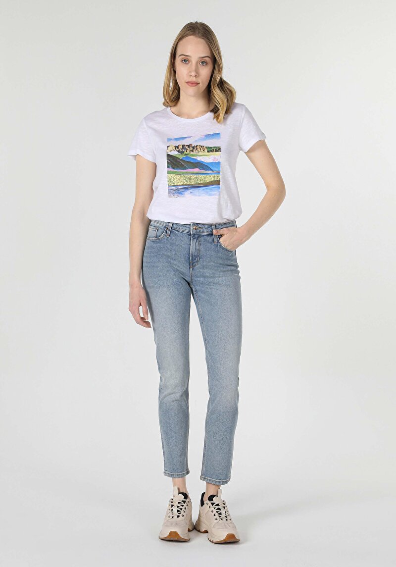 Зображення 703 Carla Джинси Жіночі Блакитні Вузького Крою Cl1059538