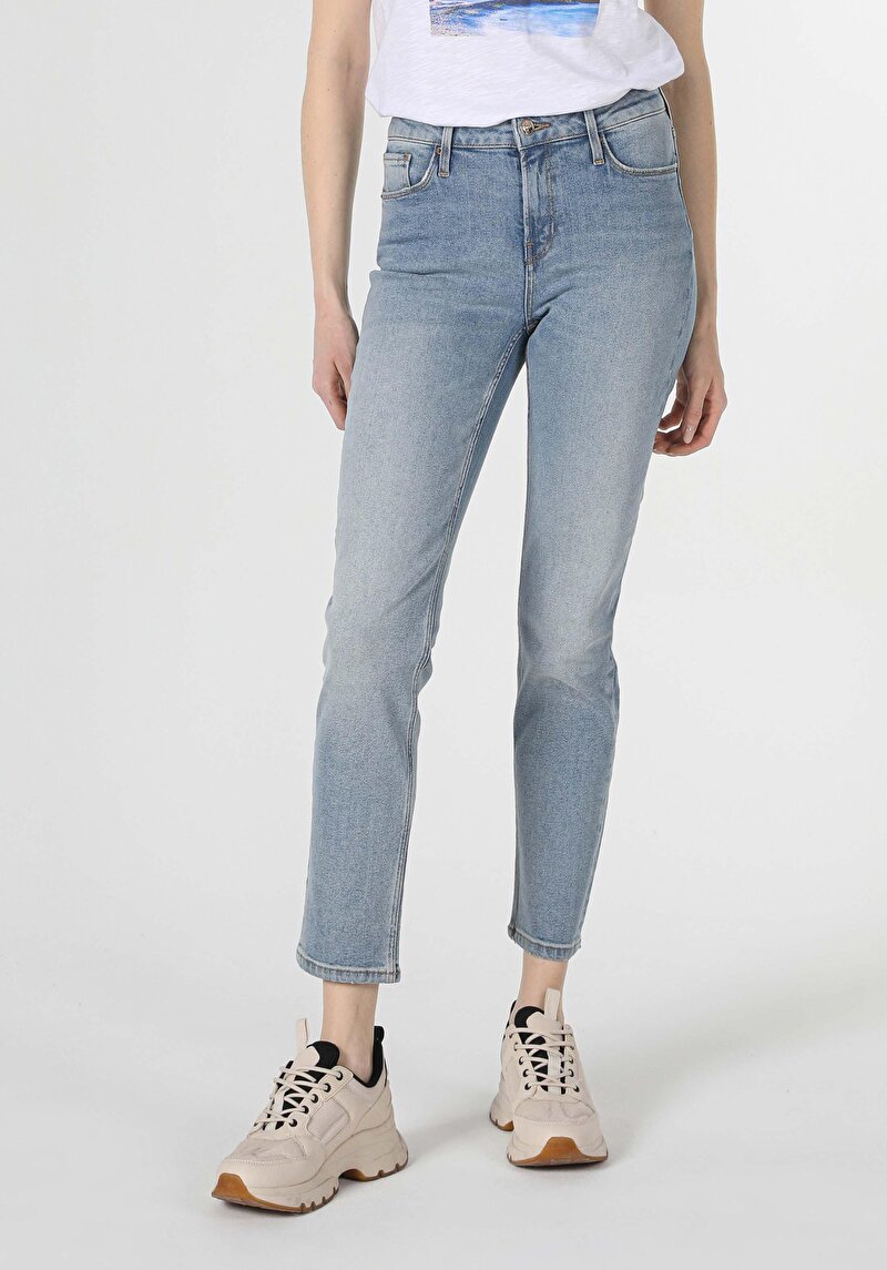 Зображення 703 Carla Джинси Жіночі Блакитні Вузького Крою Cl1059538