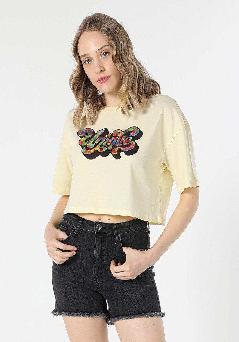 Зображення Футболка З Коротким Рукавом Жіноча Жовта  Cl1058808