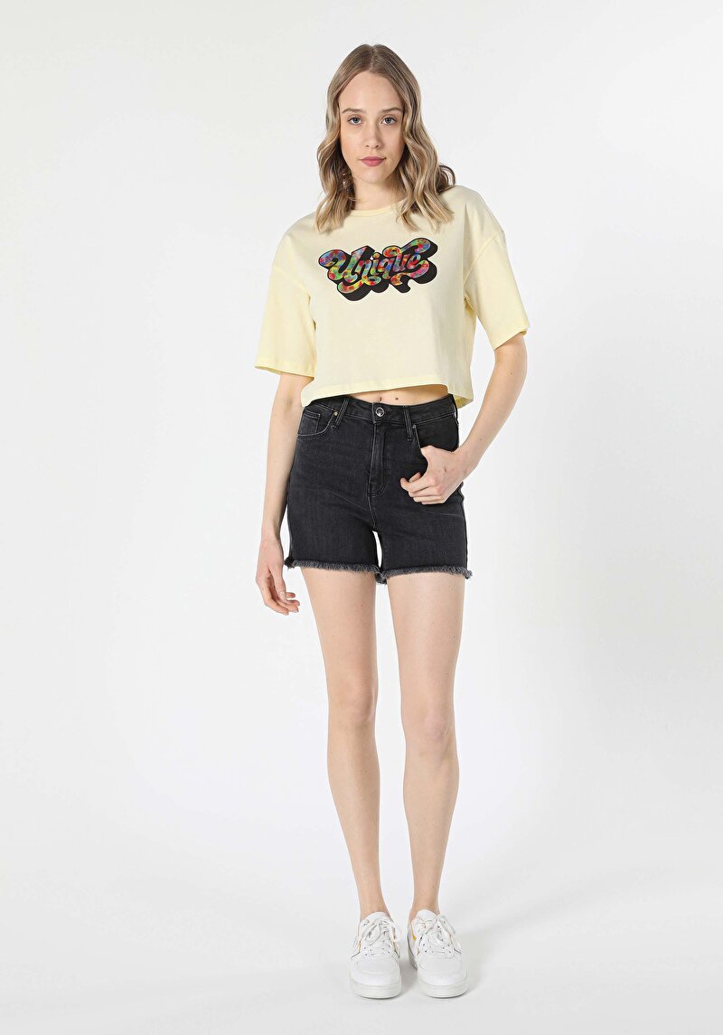 Показати інформацію про Футболка З Коротким Рукавом Жіноча Жовта  Cl1058808