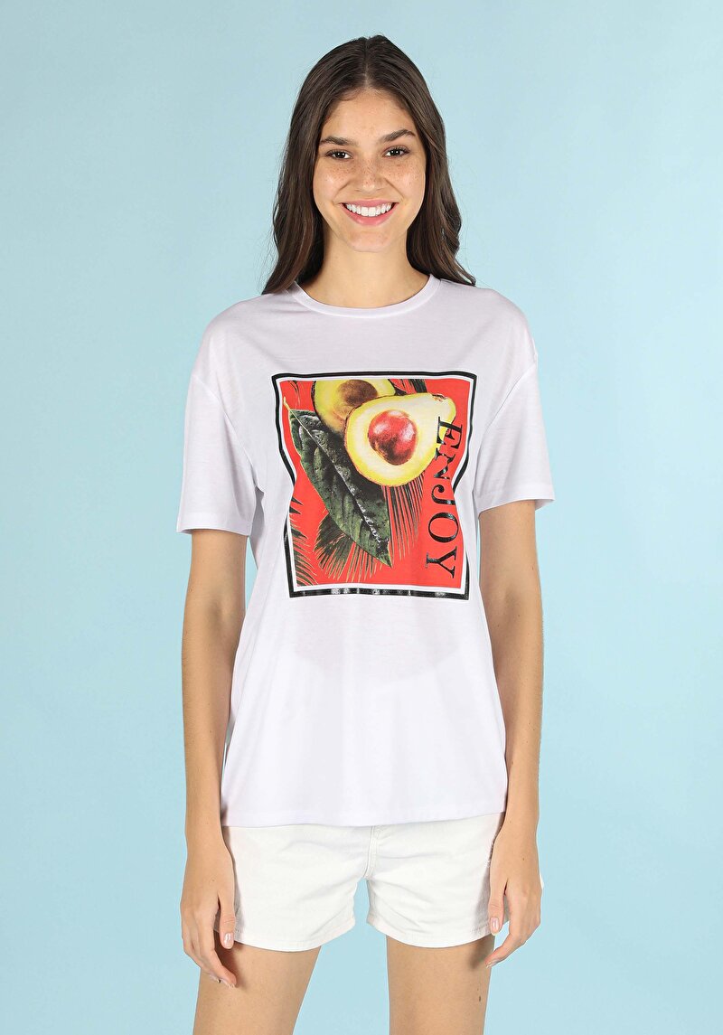 Показати інформацію про Футболка З Коротким Рукавом Жіноча Біла  Cl1058946