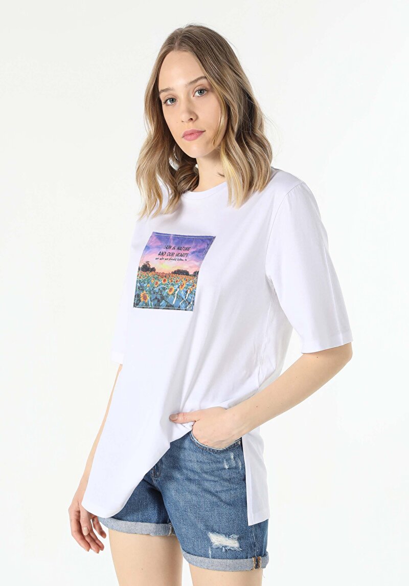 Зображення Футболка З Коротким Рукавом Жіноча Біла  Cl1059005