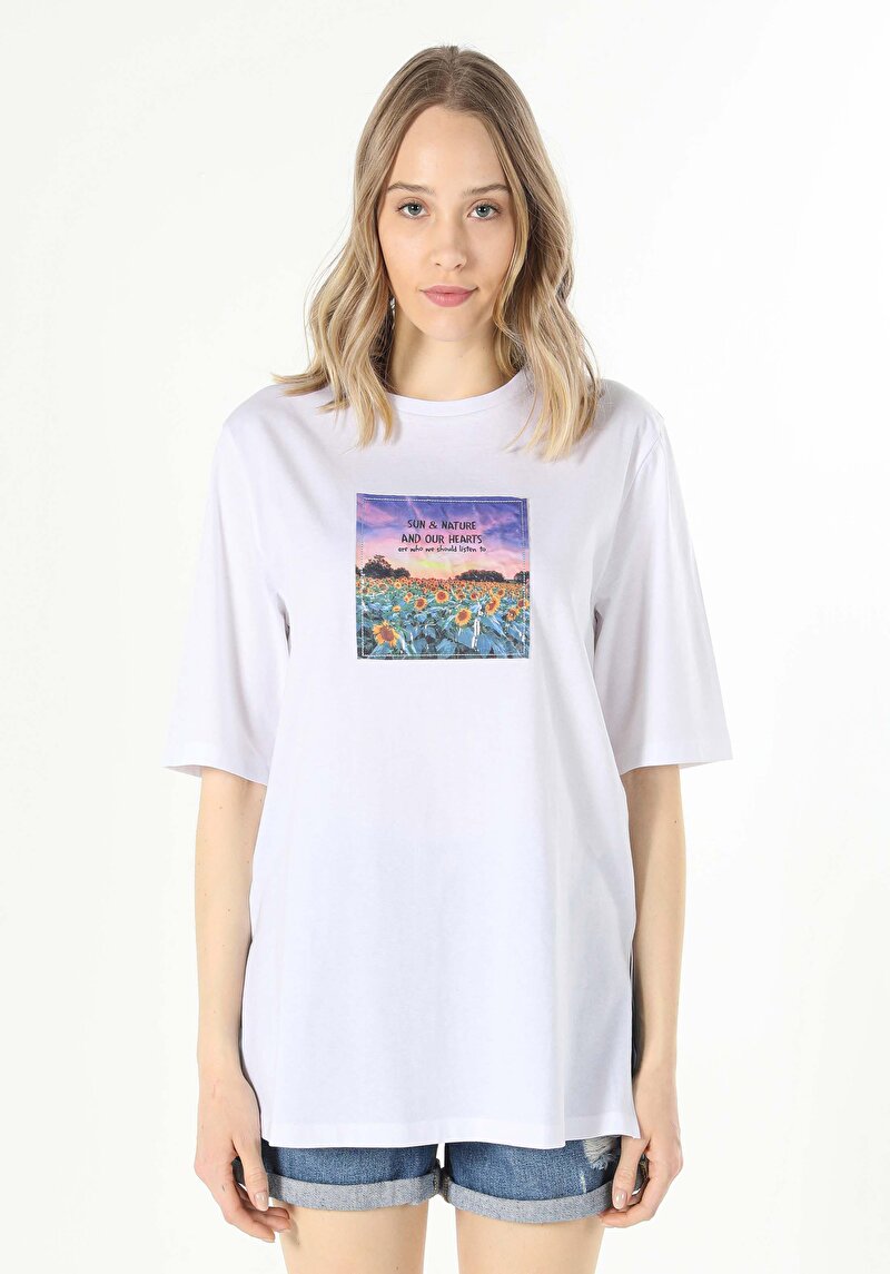 Показати інформацію про Футболка З Коротким Рукавом Жіноча Біла  Cl1059005