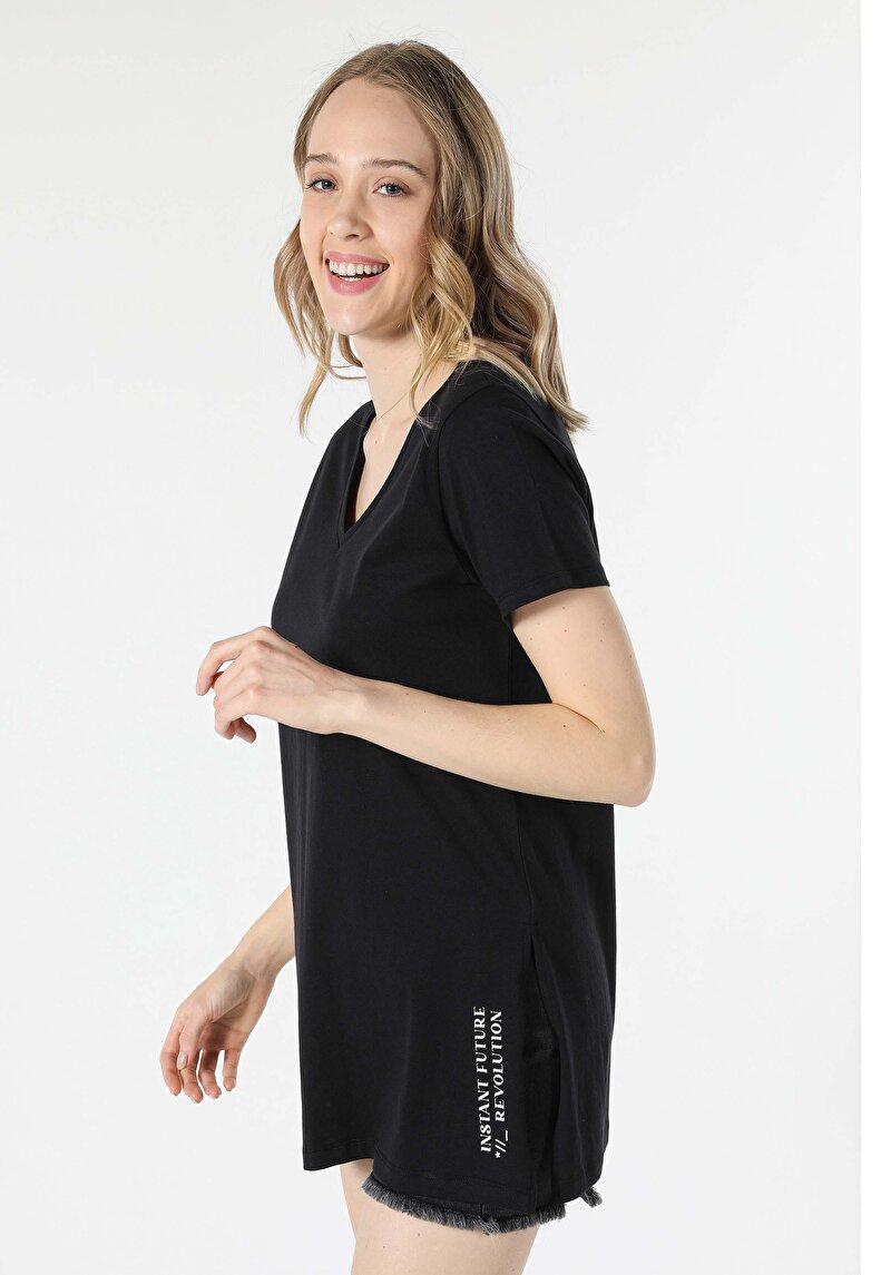 Зображення Футболка З Коротким Рукавом Жіноча Чорна  Cl1059195