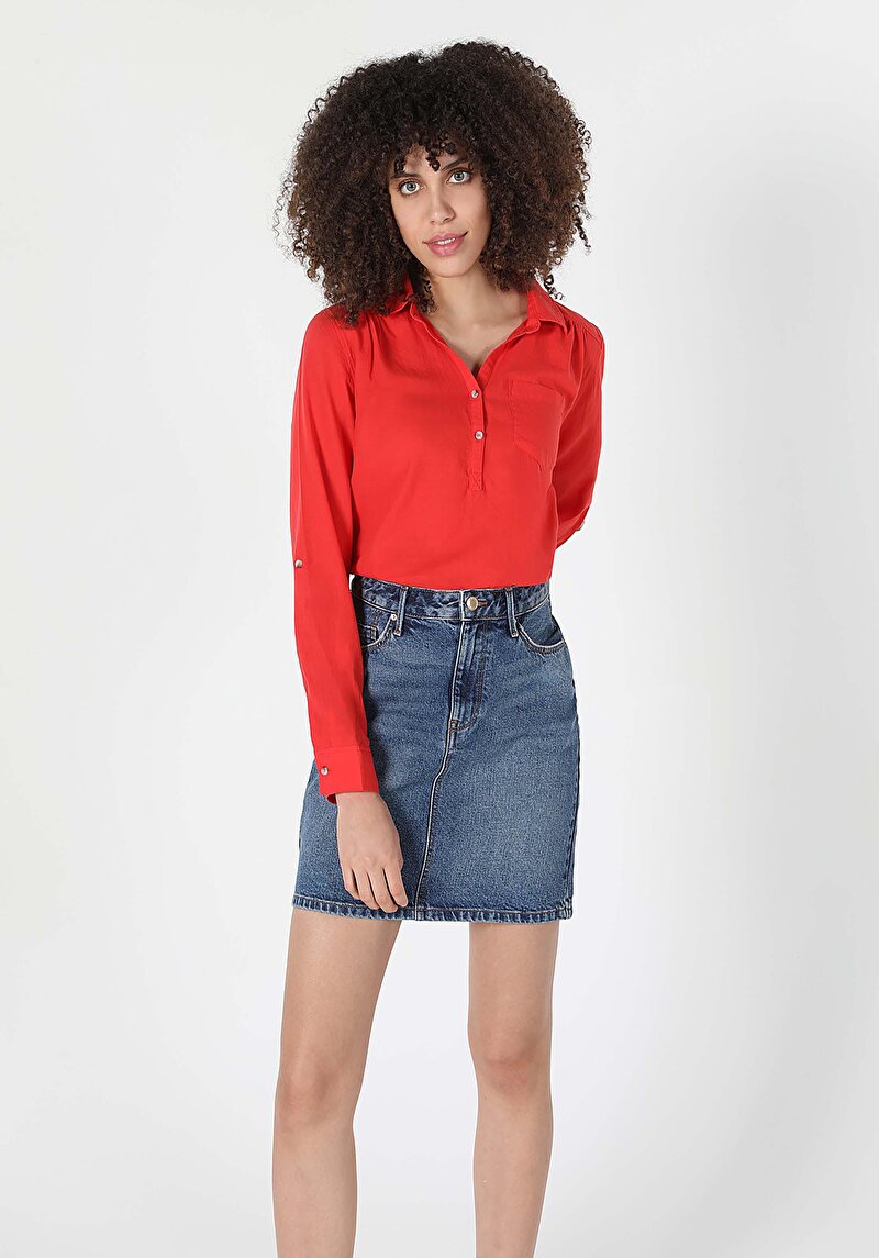 Показати інформацію про Сорочка З Довгим Рукавом Жіноча Червона  Cl1058747