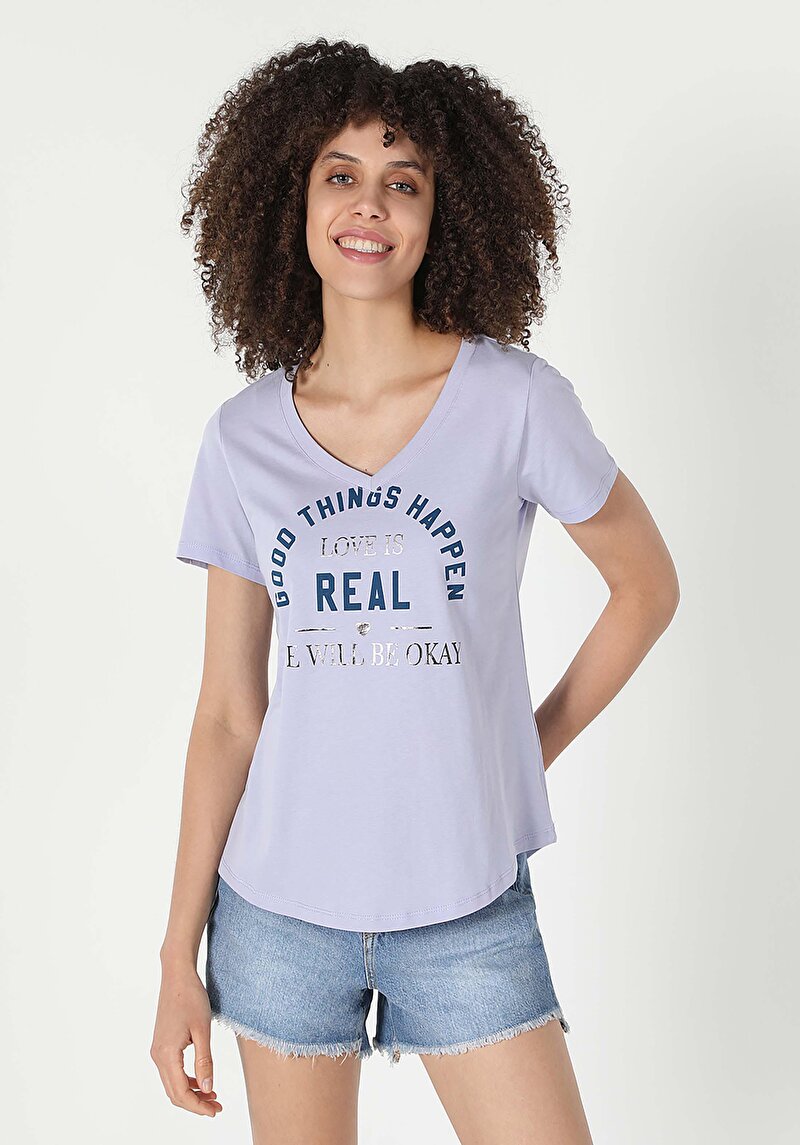 Показати інформацію про Футболка З Коротким Рукавом Жіноча Фіолетова  Cl1059013