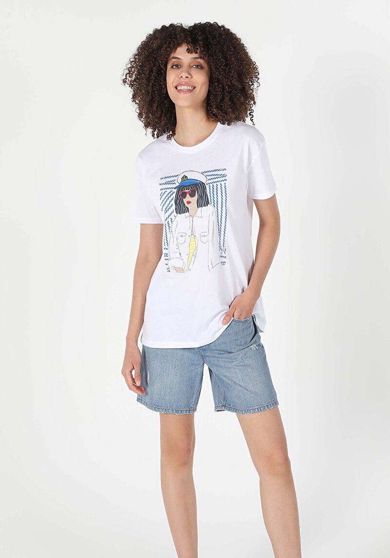 Зображення Футболка З Коротким Рукавом Жіноча Біла  Cl1058917