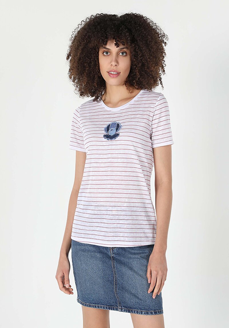 Показати інформацію про Футболка З Коротким Рукавом Жіноча Червона  Cl1058943