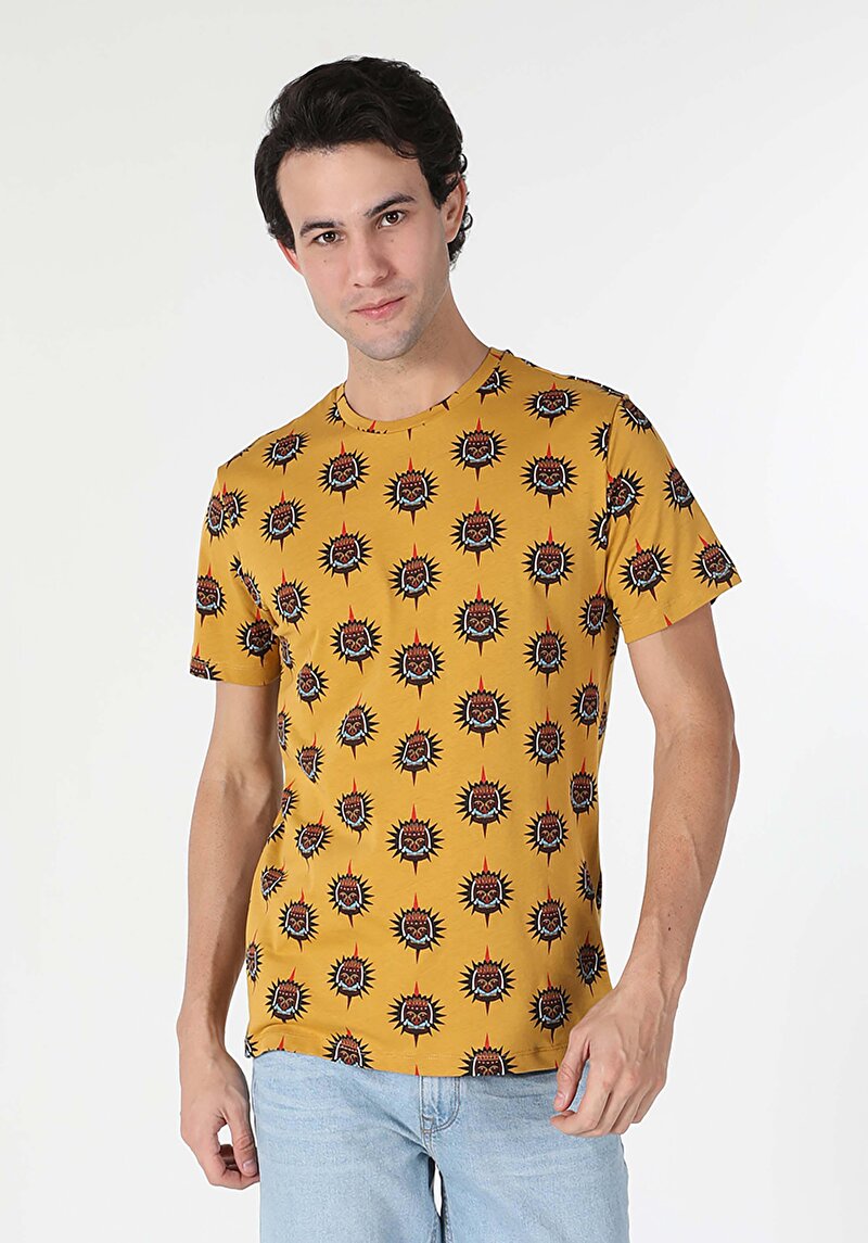 Показати інформацію про Футболка З Коротким Рукавом Чоловіча Жовта  Cl1057686