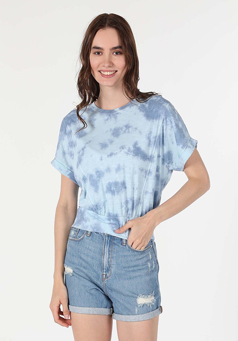 Зображення Футболка З Коротким Рукавом Жіноча Блакитна  Cl1058798