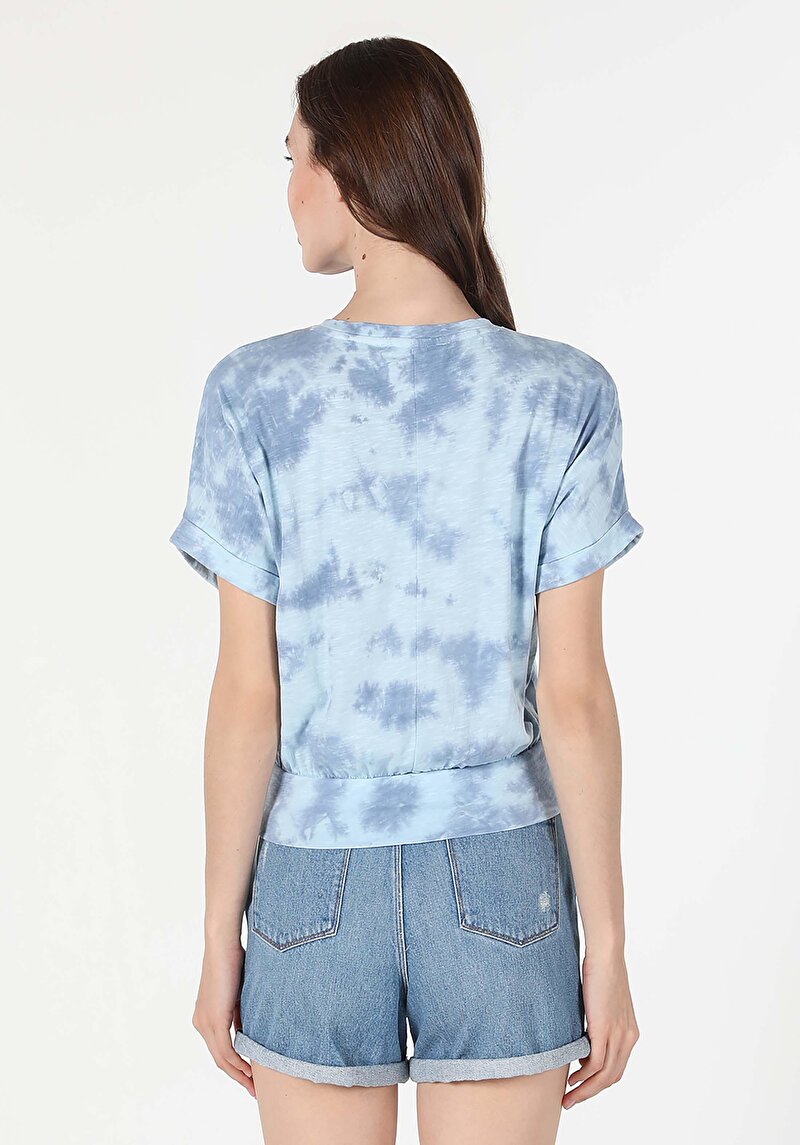 Показати інформацію про Футболка З Коротким Рукавом Жіноча Блакитна  Cl1058798