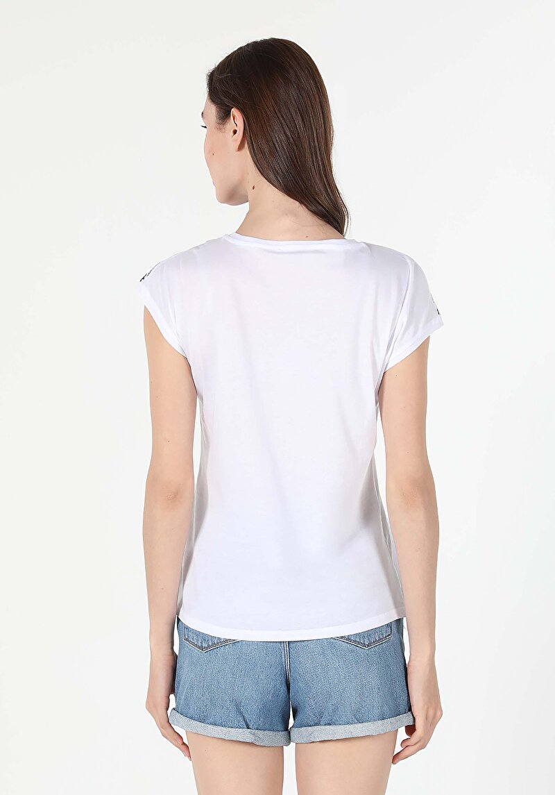 Показати інформацію про Футболка З Коротким Рукавом Жіноча Біла  Cl1059007