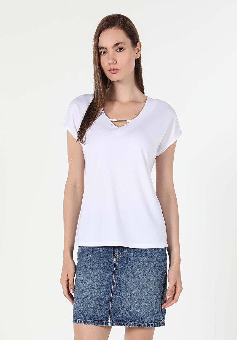 Показати інформацію про Футболка З Коротким Рукавом Жіноча Біла  Cl1058931