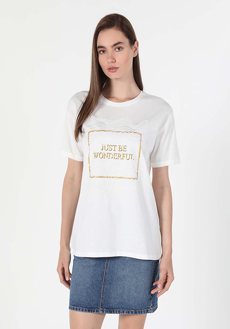 Показати інформацію про Футболка З Коротким Рукавом Жіноча Біла  Cl1059020