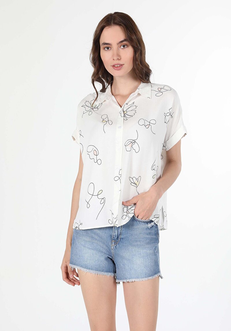 Зображення Сорочка З Коротким Рукавом Жіноча Біла Cl1058768