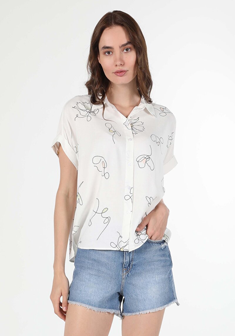 Показати інформацію про Сорочка З Коротким Рукавом Жіноча Біла  Cl1058768