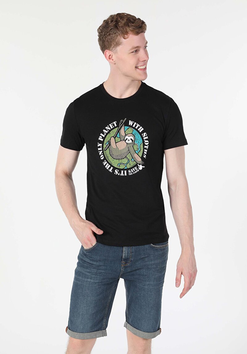 Зображення Футболка З Коротким Рукавом Чоловіча Чорна  Cl1057573