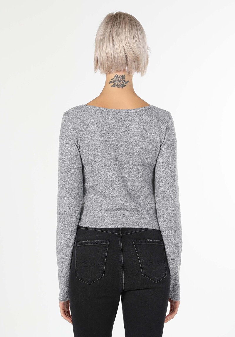 Показати інформацію про Футболка З Довгим Рукавом Жіноча Сіра  Cl1059797