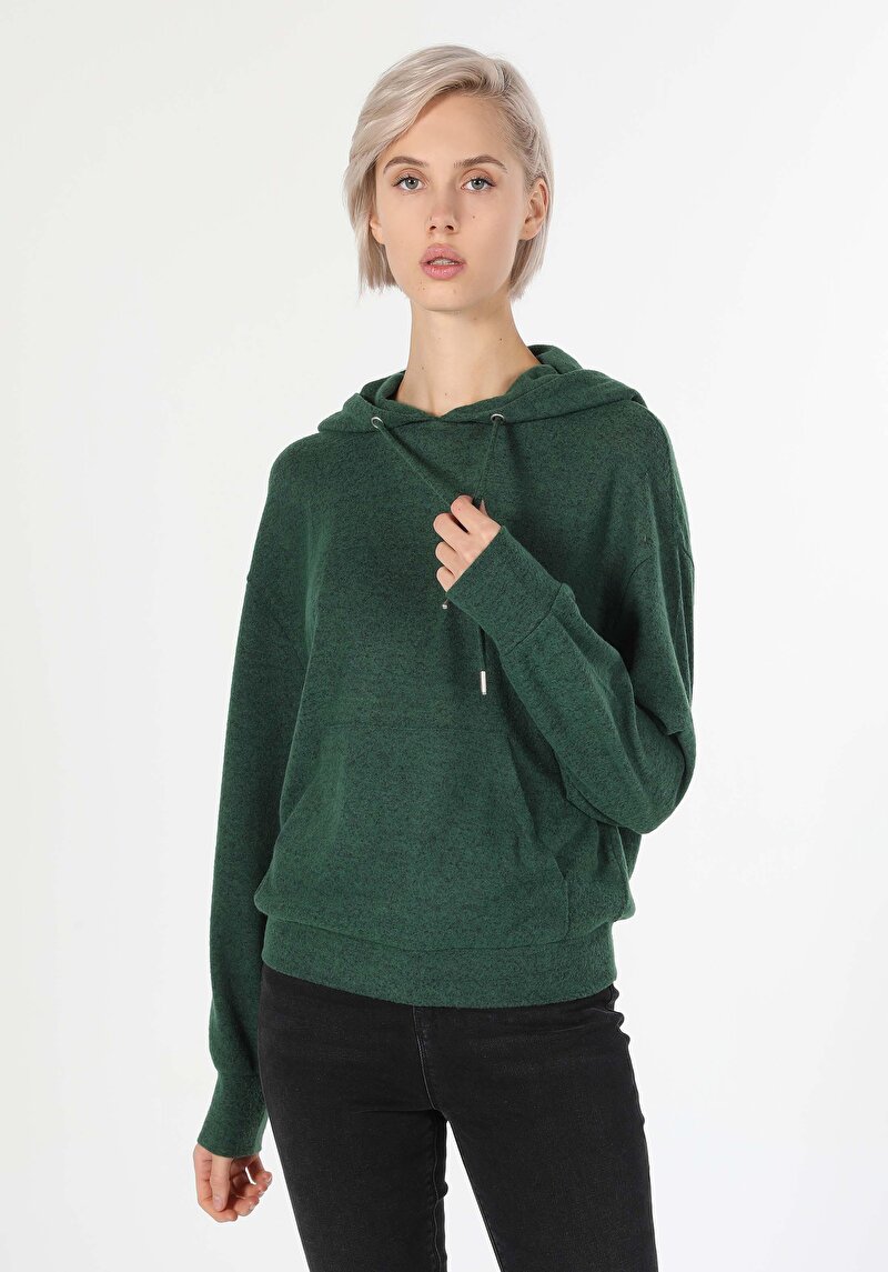 Зображення Футболка З Довгим Рукавом Жіноча Зелена  Cl1061386