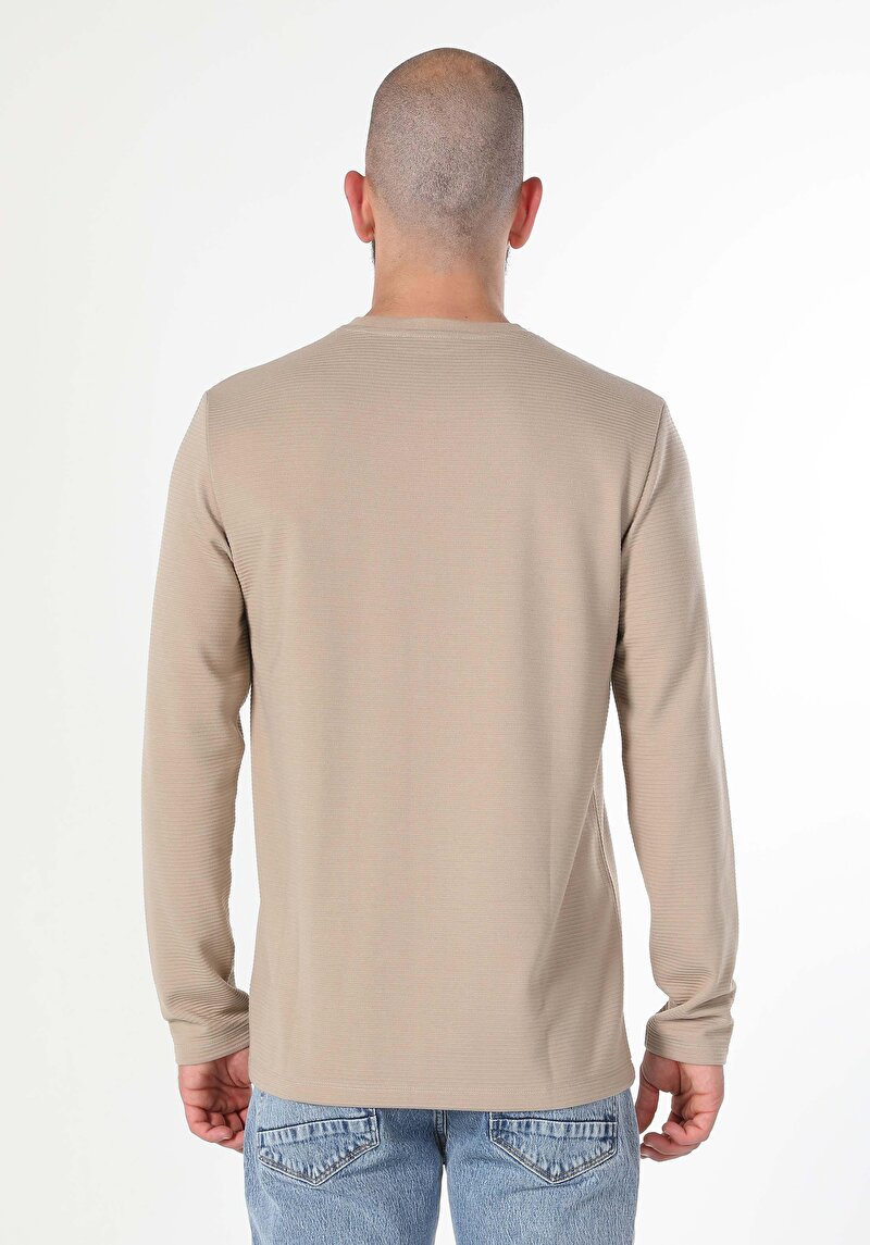 Показати інформацію про Футболка З Довгим Рукавом Чоловіча Бежева  Cl1060211