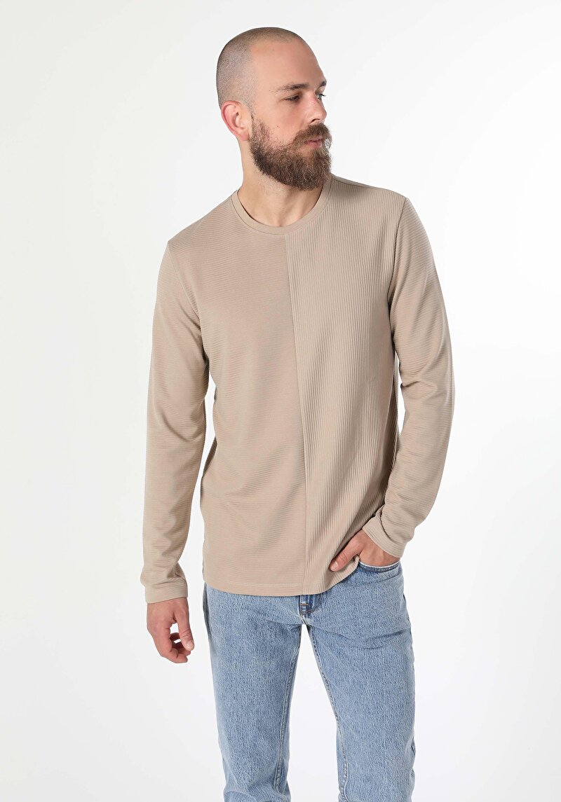 Показати інформацію про Футболка З Довгим Рукавом Чоловіча Бежева  Cl1060211