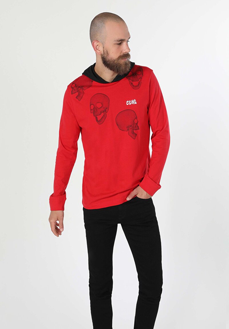 Зображення Футболка З Довгим Рукавом Чоловіча Червона Cl1060476