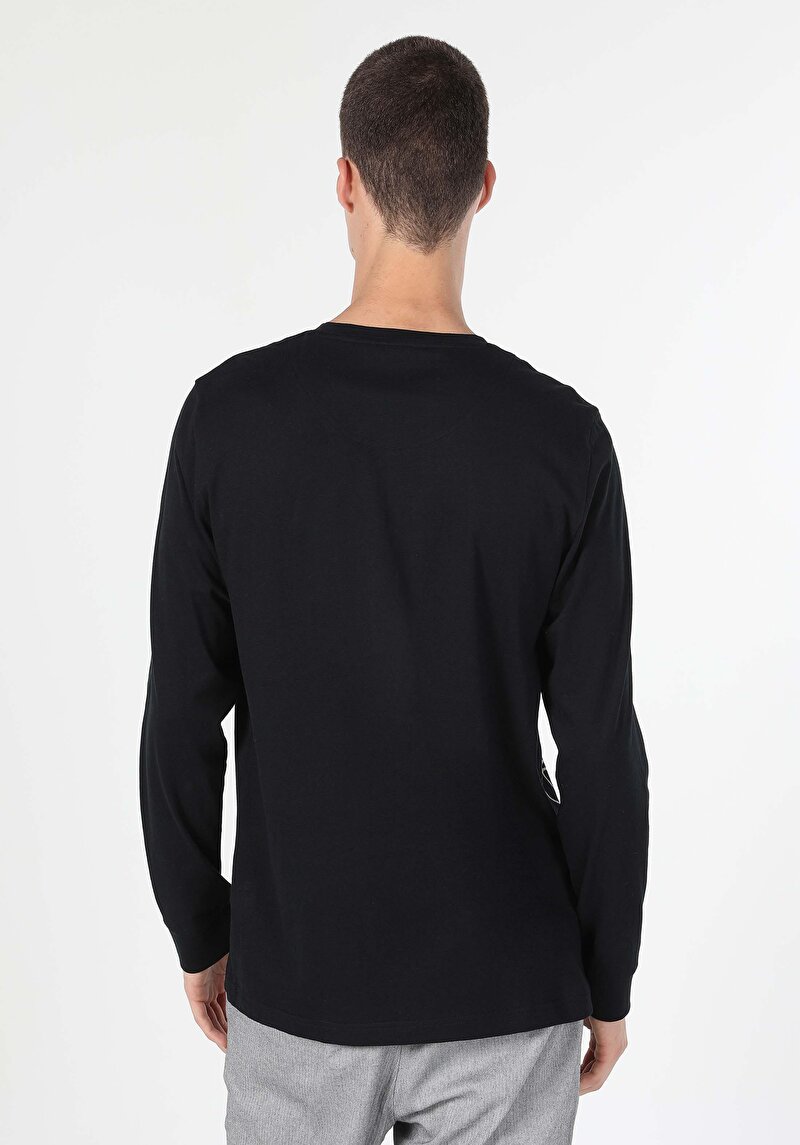 Показати інформацію про Футболка З Довгим Рукавом Чоловіча Чорна  Cl1059596