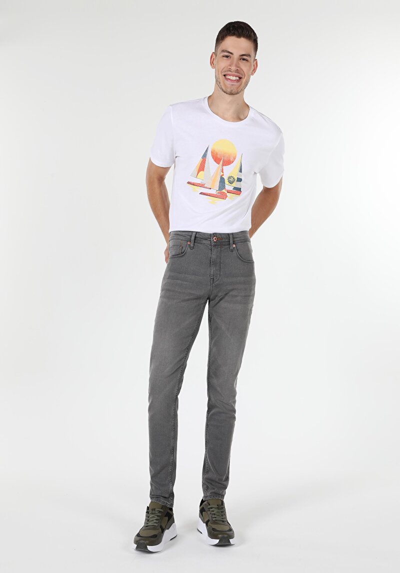 Зображення 041 Danny Джинси Чоловічі Сірі Вузького Крою Cl1060112