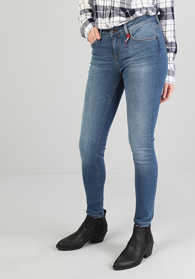 Зображення 757 Sally Джинси Жіночі Блакитні Супер Вузького Крою Cl1045938