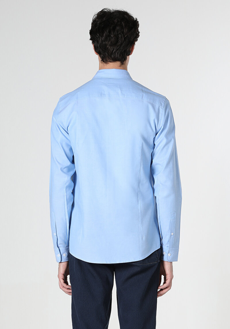 Показати інформацію про Сорочка З Довгим Рукавом Чоловіча Блакитна  Cl1048576