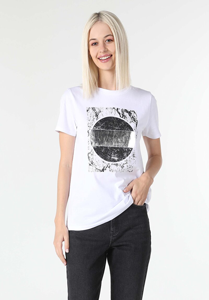 Зображення Футболка З Коротким Рукавом Жіноча Біла  Cl1057342