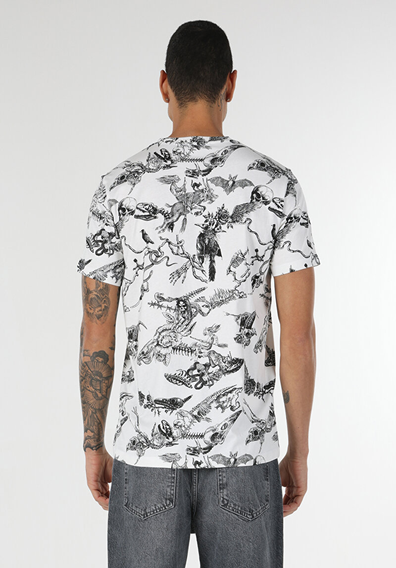 Показати інформацію про Футболка З Коротким Рукавом Чоловіча Біла  Cl1061147