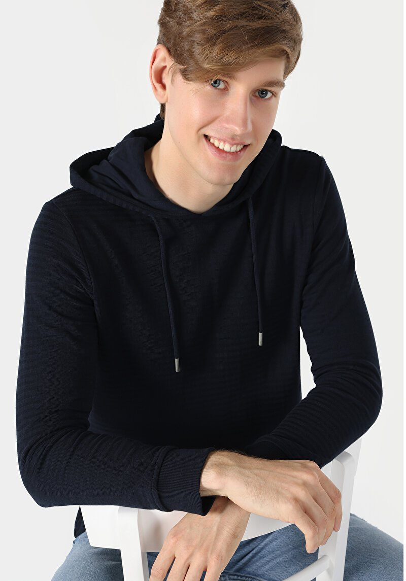 Зображення Футболка З Довгим Рукавом Чоловіча Синя  Cl1061693