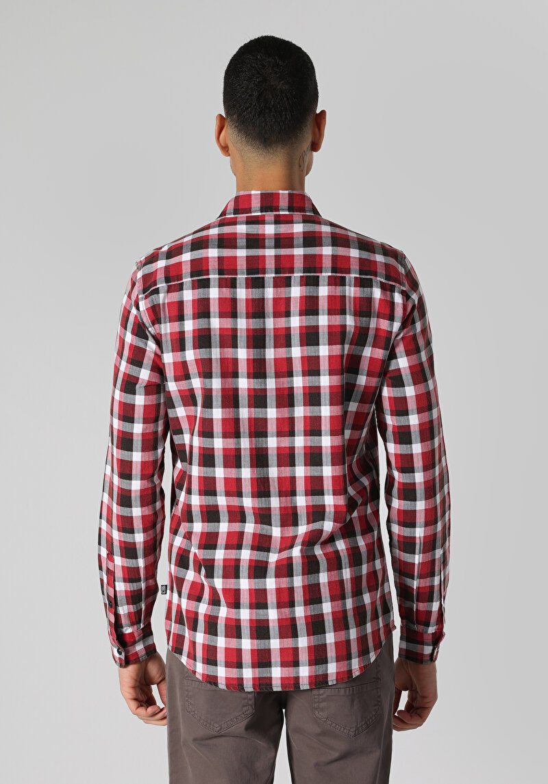 Показати інформацію про Сорочка З Довгим Рукавом Чоловіча Червона  Cl1061712