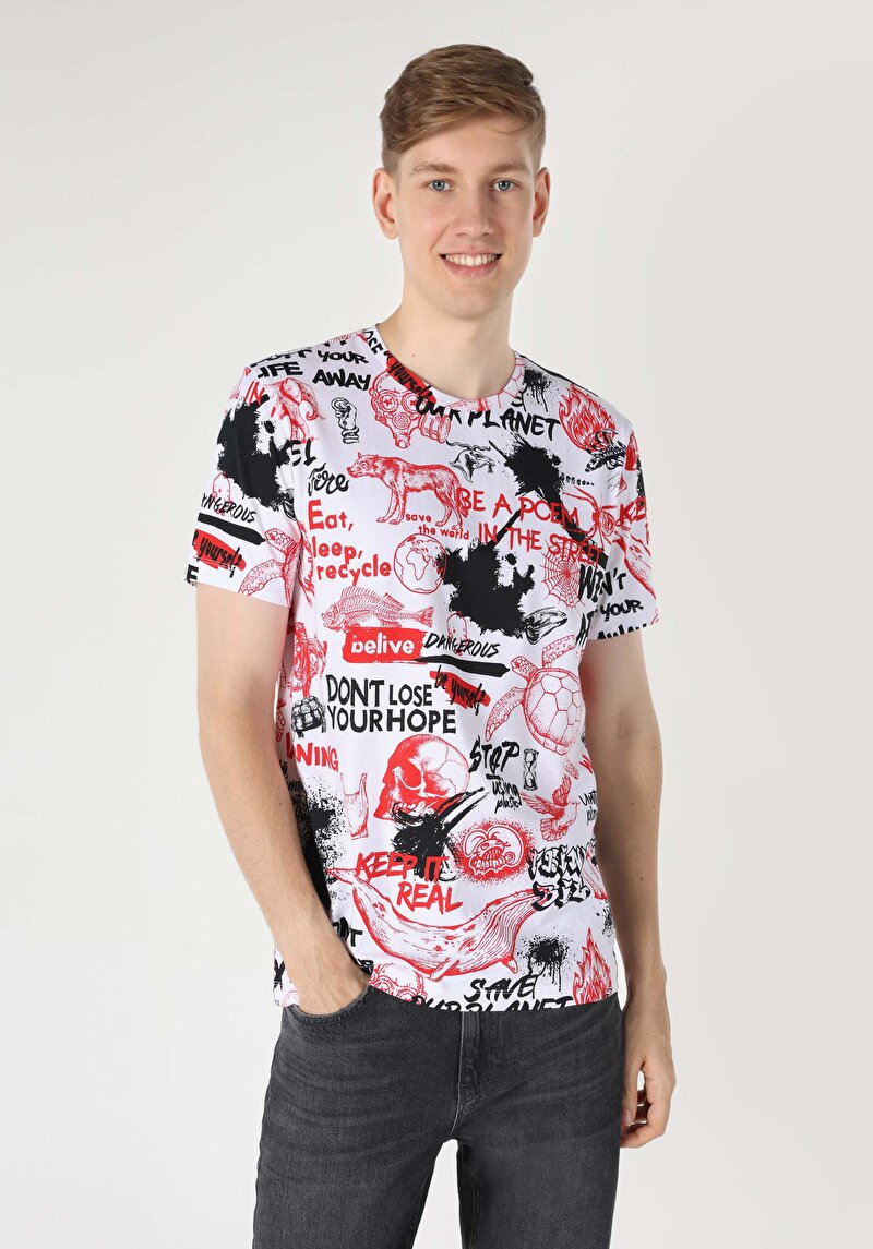 Зображення Футболка З Коротким Рукавом Чоловіча Біла  Cl1062670