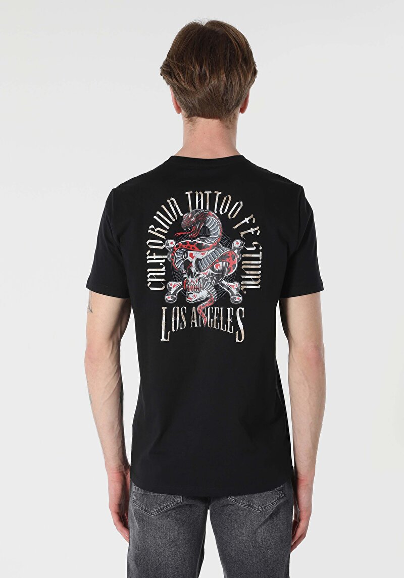 Показати інформацію про Футболка З Коротким Рукавом Чоловіча Чорна  Cl1062756